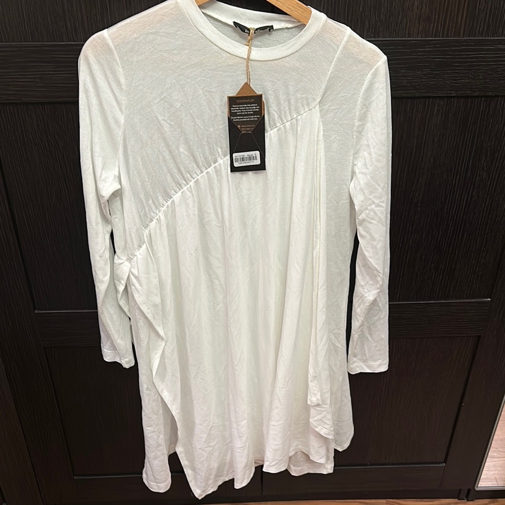 Asymmetrical White Dress